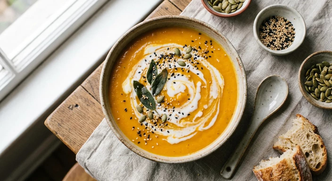 Velouté de potimarron au lait de coco