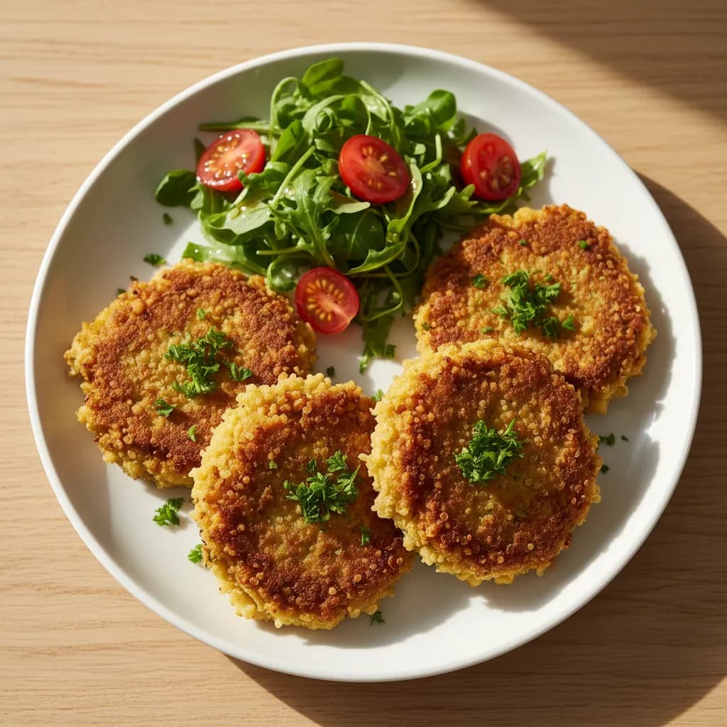 Steak Végétarien Pois Chiches et Quinoa (220 kcal, 35 min)