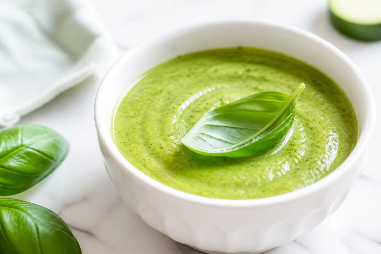 Velouté courgettes & basilic vegan
