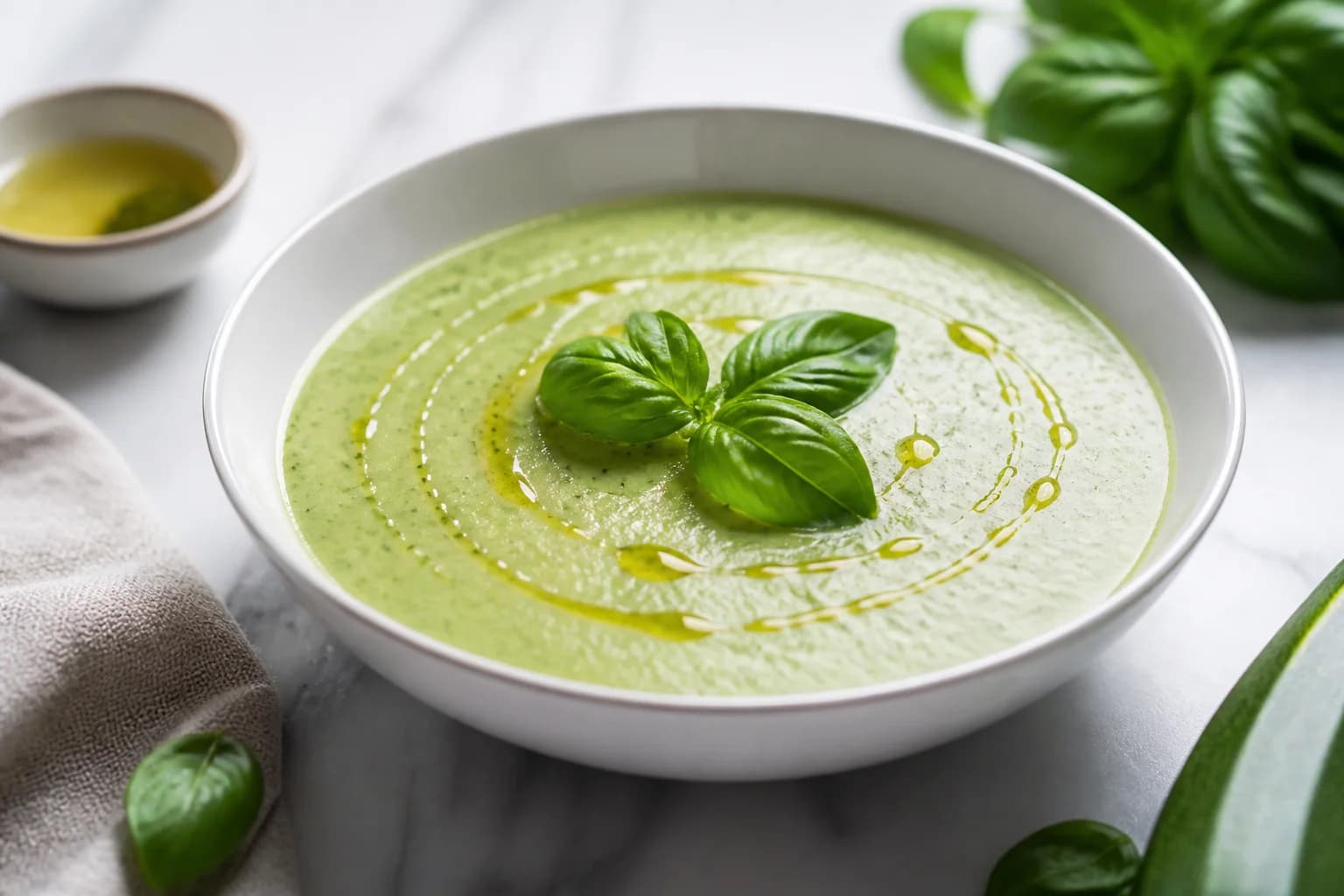 Velouté courgettes & basilic vegan