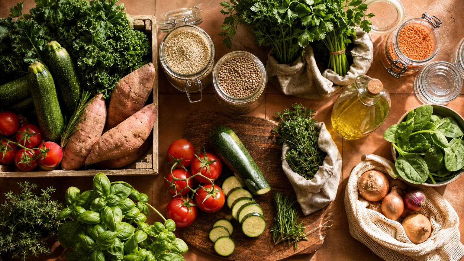 Liste de courses batch cooking : modèle complet