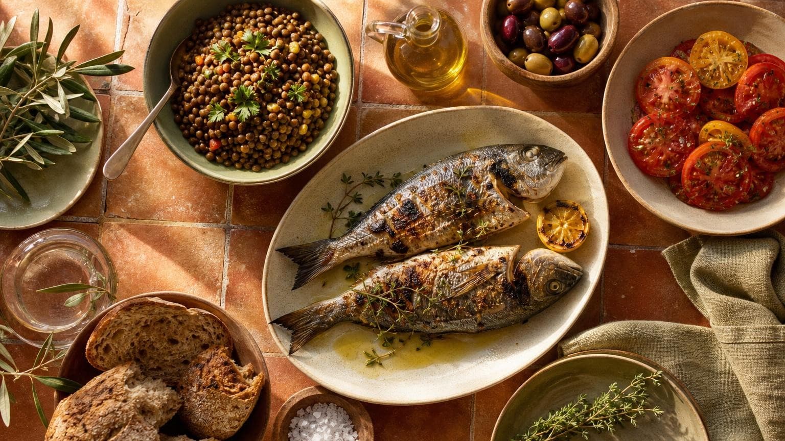 Menu régime crétois : 7 jours de recettes équilibrées